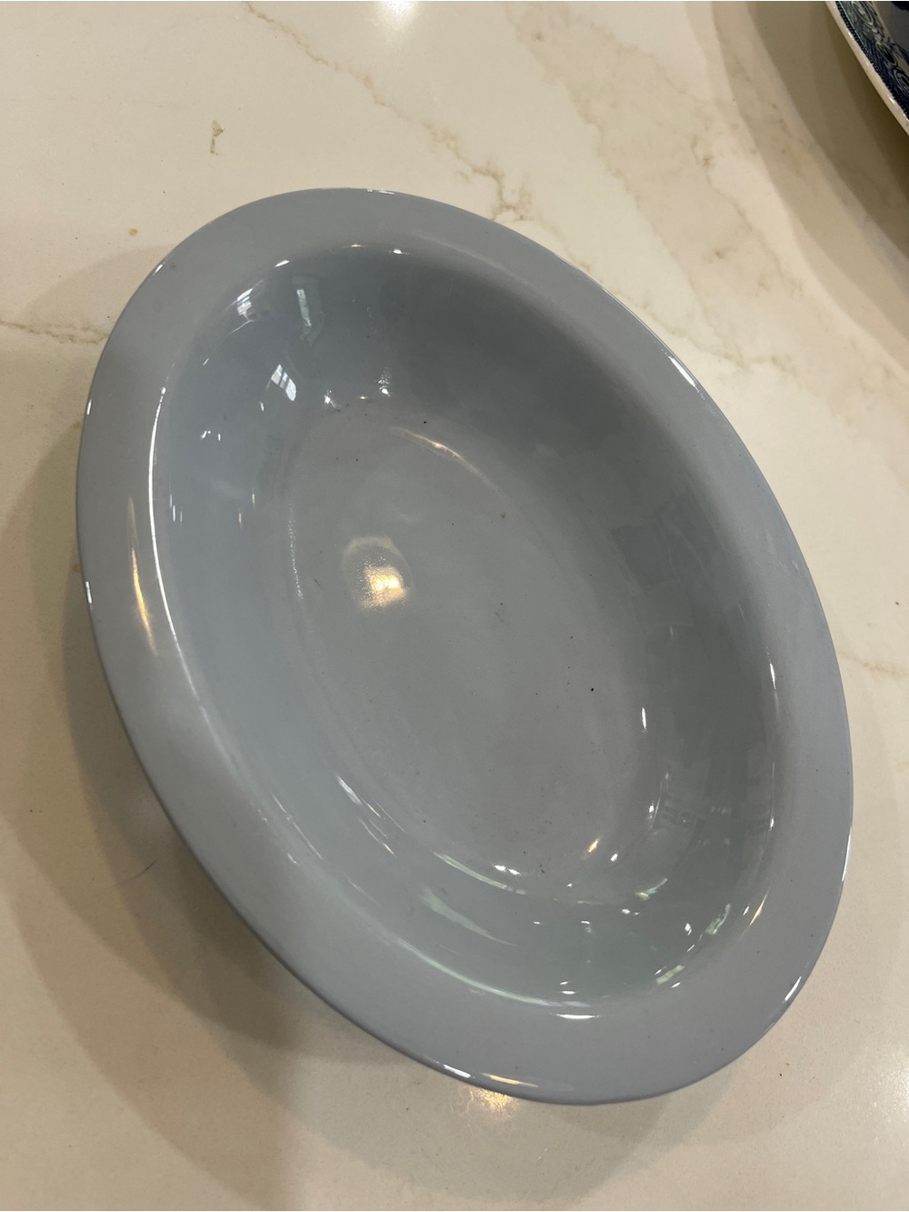 Buffalo China Luna Glazed Light Blue Ceramic Serving Bowl - Home Dining